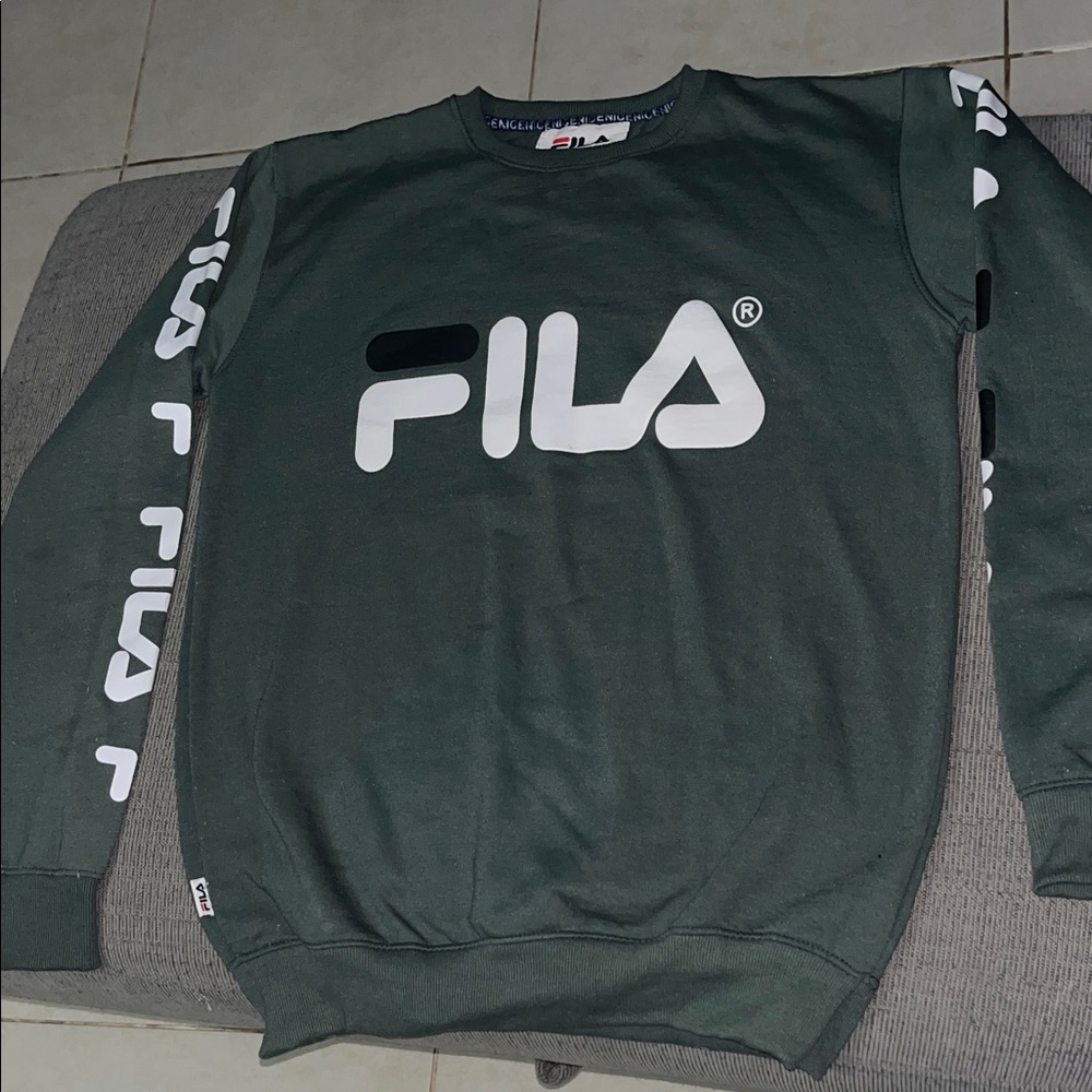 Fila Men's Dark Green Crewneck Sweater
